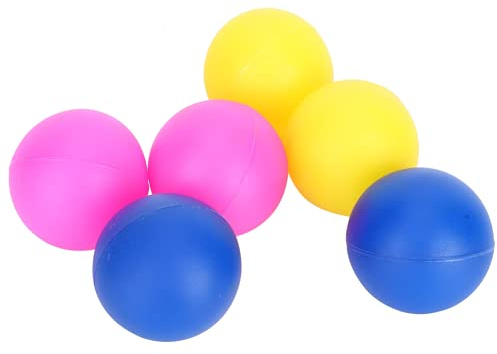 Shanrya Juego de 6 Pelotas de Waterpolo de PVC Respetuoso con el Medio Ambiente para decoración del hogar para Palos de Playa al Aire (Rojo, Amarillo y)