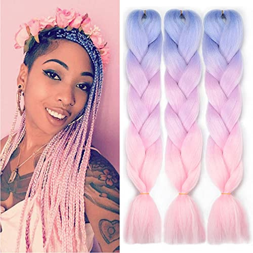 Shangxiu Tresse africaine Rallonge, 3pcs Kanekalon meche cheveux