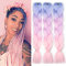 Shangshiu tresse rallonge, 3pcs kanekalon cheveux synthétiques tresse de cheveux rose tissu foncé tresse rallonge tresse boîte TRESSE BLEU/violet/rose