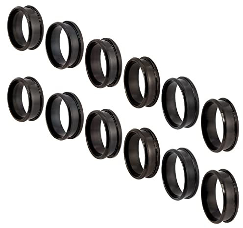 UNICRAFTALE 24 Stk 6 Größen Ringe Rohlinge Edelstahl Gunmetal Gerillte Fingerring Rohlinge Rings Innendurchmesser 17~22mm Rohlinge Ringe Für Inlay Ring Schmuckherstellung