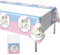 Gender Reveal Party Tischdecke Rosa Blau wasserdichte PVC Plastic Tischtuch Einweg Rechteckig 220 * 130cm Tischdecke für Kinder Mädchen oder Jungen Geburtstag Babydusche Jubiläum Party Dekorationen