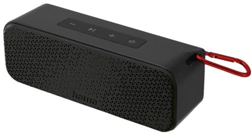 Hama PowerBrick 2.0 Bluetooth Lautsprecher AUX, Freisprechfunktion, inkl. Halterung, spritzwassergeschützt, tragbar Sc, 00188226, Schwarz