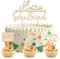 COLOFALLA Tortendeko Einschulung Cake Topper Schulkind Holz Schulanfang Cupcake Torten Topper ABC 123 Kuchendeko Schuleinführung Party Deko Geschenke für Mädchen Junge Kinder