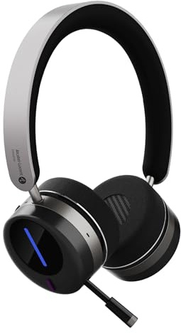 ALE AH80 Bluetooth Headset – Hybrid Active Noise Cancellation, 40ms Low Latency,Gesprächs-/Wiedergabezeit 35h/45h, Wireless Charging, Touch Control, Ideal für Arbeit, Freizeit und Gaming