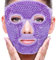 ZNÖCUETÖD Masque facial avec poche de glace pour réduire les gonflements, les poches sous les yeux, les cernes gonflés, la migraine, compresse chaude/froide avec envers en peluche douce (violet #22)
