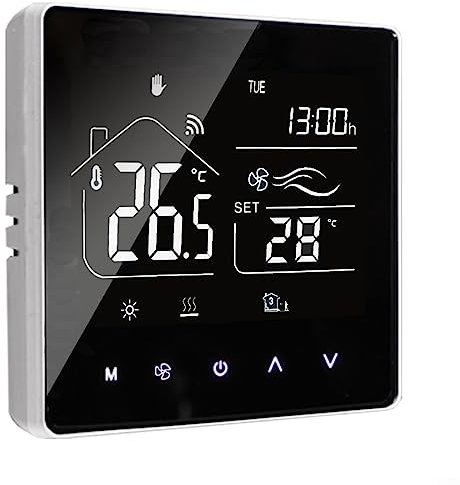 Smart Thermostate für Wasser Fußbodenheizung & Klimaanlage, Intelligent Digital Touchscreen Heizungsthermostat, Programmierbar Raumthermostat, White zigbee