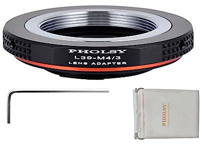 PHOLSY Lens Mount Adapter L39 to MFT Compatible with Leica M39 (L39 LTM 39mm) Lens to Micro Four Thirds (M4/3 Micro 4/3) Mount Camera Body Compatible with Olympus Panasonic Lumix Cameras L39 to M4/3