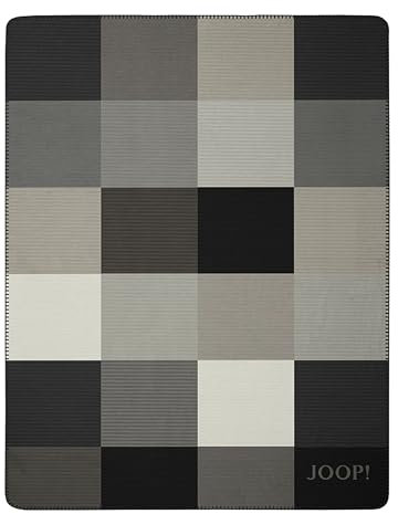 Joop! Wohndecke Mosaic Baumwollmischung schwarz-Natur Größe 150x200 cm