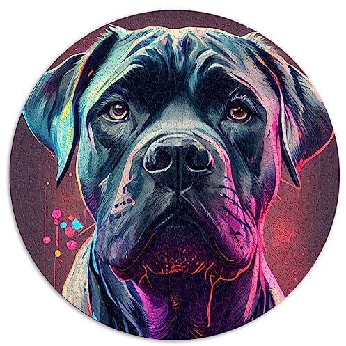 1000-teilige Puzzles für ErwachseneCane Corso Bunte kreative runde Puzzles für Erwachsene und Kinder ab 12 Jahren Papppuzzles Tolles Geschenk für Erwachsene Größe: 67,5 x 67,5