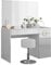 Vicco Schminktisch Adela, Kosmetiktisch mit Spiegel, Weiß Hochglanz, 115 cm mit Hocker