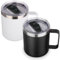 Volhoply 420ml isolierte Edelstahl-Kaffeebecher mit auslaufsicherem Deckel,doppelwandige Vakuum-Reisetasse mit Henkel, Metall-Thermobecher,Campingbecher,die heiß/kalt halten(Assortiert,2)