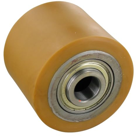 Rollentechnik Hubwagenrolle Laufrolle Ersatzrolle Polyurethan 82x70 Einspannlänge 76 Achs-Bohrung: 20