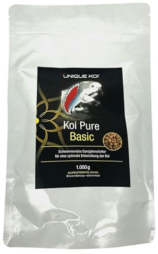 Unique Koi Koi Pure Basic Ø 5 mm 5 kg | BiotopfischFutter Fischfutter Teichfutter Koifutter, Winterfutter, Schwimmfutter, Herbstfutter