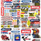 3 Stück Motorrad Sticker set Tuning Aufkleber Skateboard Stickersracing Moto Motocross Stickers Kit geeignet für Motorrad Skateboard Auto Rollerhelm und Motocross Aufkleber Sticker（Typ D）