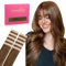 WENNALIFE Tape Extensions Echthaar, 55cm 30g 10 Stück Invisible Tape in Extensions Echthaar, Echthaar Extensions Tape, Remy Gerade Haarverlängerung Echthaar #5R Helles Auburn Braun
