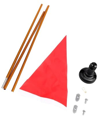 TISHITA Bandera Kayak Bandera de Señalización para Kayak con de Montaje en Altamente Visible Adecuada para Paseos en Barco Y Uso Acuático