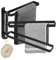 NGOKPYD Black Towel Rail Wall Mounted 3 Tier Towel Holders for Bathrooms Self Adhesive and Perforated All-in-one Towel Rack 37.5cm
