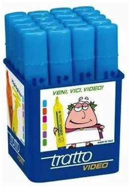 Dodici Evidenziatori Video 20pz Barattolino Evidenziatori (Azzurro)