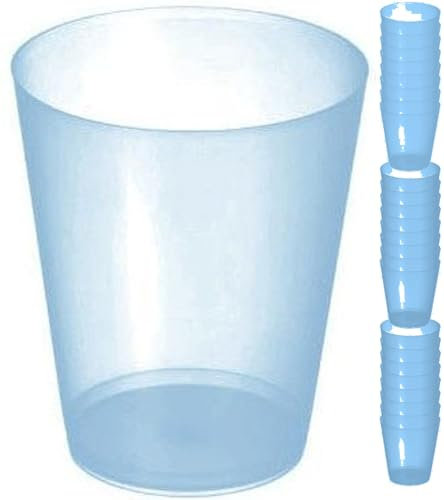 Genérico Vasos de Plastico Duro - Sidra/Mojito 50 cl - Envio 24h - 100 uds Reutilizables - Plástico Duro Resistente - Uso en Fiestas, Cumpleaños, Festivales, para Cocktail, Cerveza, Copas (100, Azul)