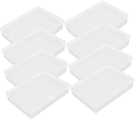 ibasenice 8stücke Transparente Kartenboxen Pokerkartenbehälter Kunststoff Aufbewahrungsboxen Kartenorganisation Hülle Leere Kartenboxen Für Spielkarten