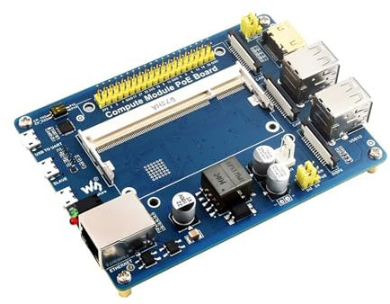 Compute Module 3 IO Board for Compatible with Raspberry Pi CM4S/CM3 / CM3L / CM3+ / CM3+L with PoE Feature Supports POE Power Supply 10/100M Ethernet Port