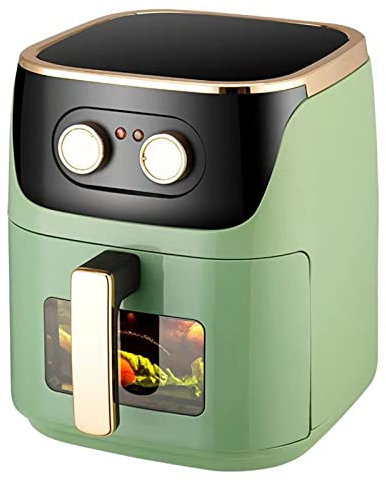 MZGDONGF Freidora de Aire de Gran Capacidad de 9 l, Cesta para freidora Visual, freidora de Aire sin Aceite, Cesta para freidora Antiadherente (Color: Verde, tamaño: mecánica) Safehappy