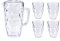 Set jarra 1,5l 4 vasos plastico transp colección LEKNES