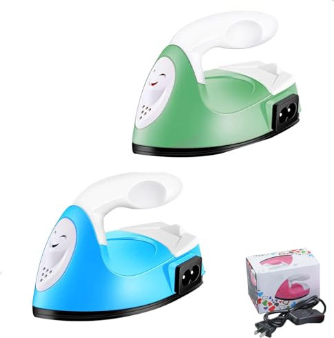 Lay Flat Mini Iron for Hair, Holics Beauty Mini Iron for Hair holics Beauty, Portable Mini Craft Iron, 2024 New Heat Press Mini Flat, for Home and Travel to Quickly Organize Hair (g+b)