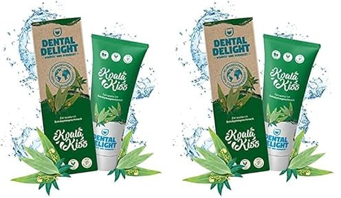 Dental Delight Koala Kiss Zahncreme - Vegane Zahnpasta mit Geschmack - Zahnfleisch Pflege - Tooth Mousse - Toothpaste (Packung mit 2)