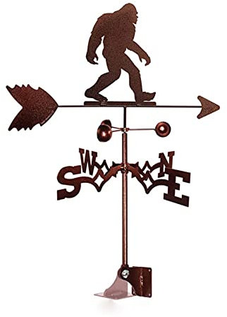 Girouette en Métal, Girouettes De CheminéE, Girouette Sur Pied, Girouette Bigfoot Sasquatch, Vintage Style Ferme ScèNe ExtéRieurs Pour La Maison Jardin Artisanat-Bigfoot Sasquatch(Vintage copper-2,11.