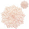MI CASA Placemats and Coaster Set of 4, Rose Gold Round Table Placemats Dining Table Mats Heat Resistant Anti-slip and Washable Place Mats for Christmas, Wedding, Dinner Parties, Restaurant, Hotel