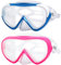 Kinder Taucherbrille 180° Panorama Kind Schnorchelmaske, Anti Nebel Tauchmaske gehärtetes Glas Schwimmmaske Junge Silikon Tauchermaske Mädchen Schwimmbrille mit Nasenabdeckung 4-16 (Rosa+Blau 2pcs)