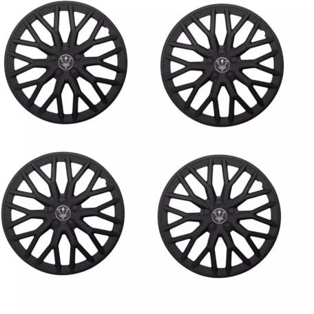 Radkappen 16 Zoll schwarz Radzierblenden 4er-Set - Universal Radblenden - Radblenden für Stahlfelgen - Zierkappen Frost und Waschstraßensichere Felgenabdeckung (16 Zoll)