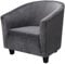 Segus Sesselbezug für Cocktailsessel, 1 Stück Modern Club Chair Stretch Sesselhusse, Universal Sofabezug für Einzelsofa, Abnehmbar und Waschbar, Sesselbezüge für Clubsessel (Dunkelgrau, Samt)