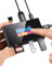 DOCKCASE 7IN1 USB Hub ChronosBox para Fotógrafos – SD & microSD UHS-II 312 MB/s, SSD NVMe M.2 2230/2242 10 Gbps hasta 2 TB, PD 100 W, USB-A & USB-C 10 Gbps, HDMI 4K@120 Hz, Pantalla Táctil 1,90″