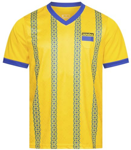 JELEX Retro History Herren Trikot | mit eingesticktem Logo & Kurzarm | Nostalgie-Design für Fußballfans | ideal für Sammler (DE/NL/SE/PL, Alphanumerisch, L, Regular, Regular, Ukraine)