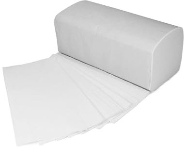 TG-GENT 4000x Stück Papierhandtücher weiß 25x21 cm ZZ/V-Falz | 2-lagig – ideal für Handtuchspender | Einweghandtücher für Gastronomie, Praxis & Büro | Handtuchpapier | Papiertücher