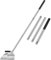Sand Scoop 47.2 '' PAL de Detector de Metal de Mango Largo 3 Secciones Rake de pulgas de Arena de Acero Inoxidable con cucharadas de Cabeza Desmontables para detección de Metales de Playa