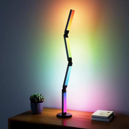 Electight RGB Smart IC Desk Lamp, 360° Foldable LED Table Light | 16 Million DIY Colors, Music Sync, Dimmable, Timer Setting