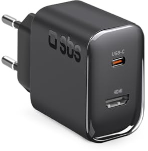 SBS HDMI-Dockingstation 65W USB-C, Netzadapter mit HDMI-Durchgang (nur USB-C 3.1 DP Alt-Modus), Stromversorgung (PD 3.0 PPS), Schnellladen, Switch-Ladegerät, Steam Deck, Rog, Tablet, Notebook