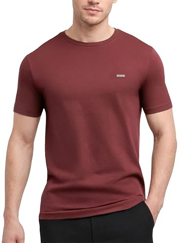 SMILODOX T-Shirt Herren Ilyas, Komfortables Herren-Shirt mit graviertem Metallabel, Weiches Baumwoll-Shirt für Alltag und Freizeit, Schlichtes Oberteil, Hochwertig verarbeitet, Vielseitig kombinierbar