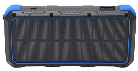 KIMISS Cargador Solar de Alto Rendimiento Power Bank 36800mAh Carga Rápida 3 USB Cargador Solar Portátil con Linterna LED para Accesorios de Camping Al Aire Libre (Blue)