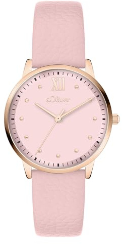 s.Oliver Damenuhr - 32 mm - analoge Armbanduhr für Damen mit Quarzwerk - 3 ATM wasserdicht - Kratzfest - Geschenkidee