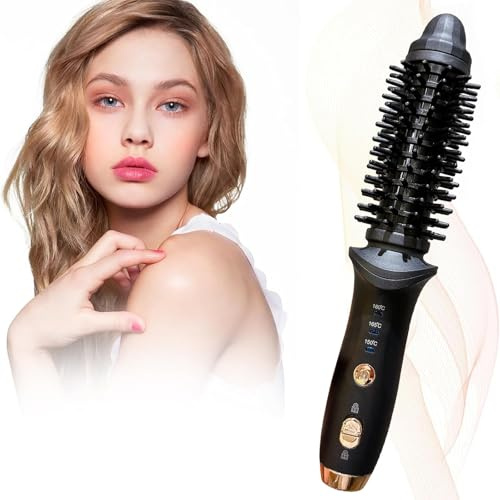 Cordless Curling Iron,Thermal Curling Iron,USB Rechargeable Small Barrel Volume Heat Styling Curling Brush,Mini Dual Purpose Ceramic Hair Straightener Wand Curler Electric Hot Tools for Hair (Black)