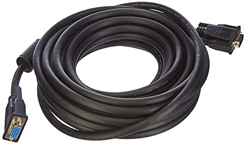 LogiLink CV0019 Câble VGA en ferrite core Mâle/Femelle Double Blindage 10 m Noir