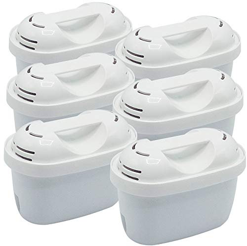 Rosenstein & Söhne Wasserentkalker: 6er-Set Filterkartuschen für Brita Maxtra & kompatible Systeme, oval (Kartuschen, Wasserfilterpatronen, passend Wasserfiltern)