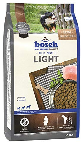 bosch HPC Light | Hundetrockenfutter für übergewichtige Hunde aller Rassen | 1 kg