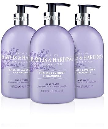 Baylis & Harding English Lavender and Chamomile Hand Wash, 500 ml (Pack of 3) - Vegan Friendly