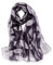 YFZYT Organza-Schal für Damen mit Feder Stickerei Muster/Elegantes Accessoire für Frauen/Organza-Schal/Halstuch/Schulter-Tuch/Schal Chiffon Stola Scarves - Graue Blätter