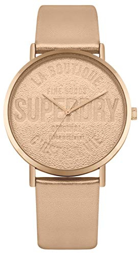 Superdry Damen Analog Quarz Uhr mit Leder Armband SYL251RG